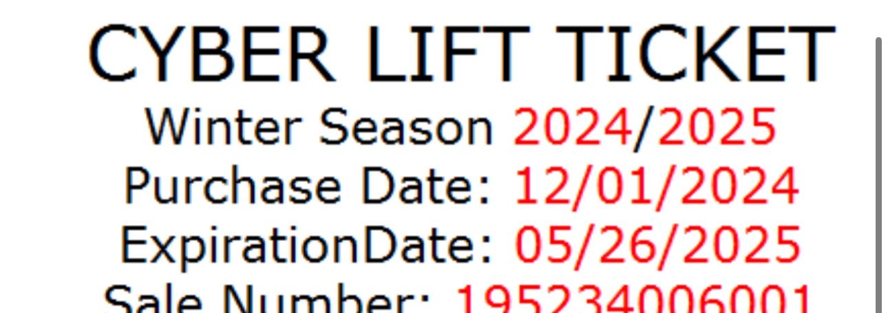 Timberline Week Day Lift Tickets X 3