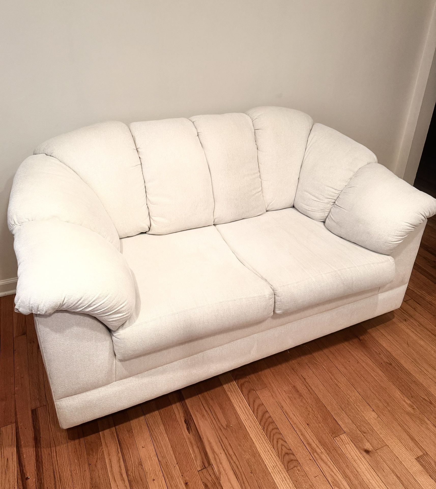 Comfy White Loveseat/Couch 