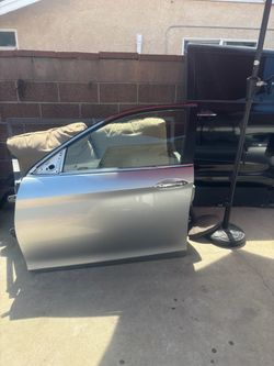 LEFT DRIVER SIDE FRONT DOOR 2015 HONDA ACCORD (SILVER) WITH HINGES