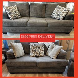 Gray Sofa and Loveseat COUCH SET sectional couch sofa recliner (FREE CURBSIDE DELIVERY) 