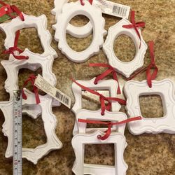 Plaster Photo Ornament 