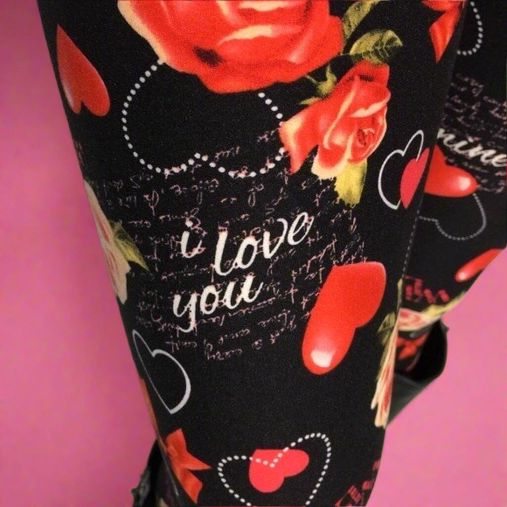NEW Womens Valentines Leggings Size OS Soft As Lularoe
