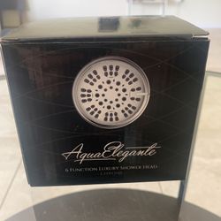 Aqua Elegante 6-Function Luxury Shower Head - Chrome Finish Used Just Once!