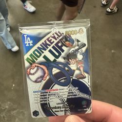 ONE PIECE LUFFY DODGERS CARD! ANIME!