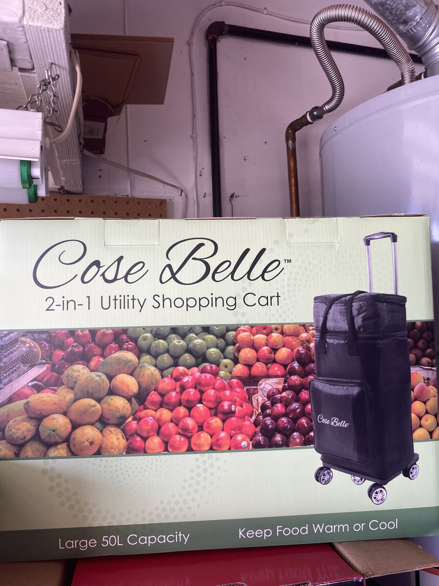 Cose Belle 2 In 1 Insulated Utility Shopping Cart