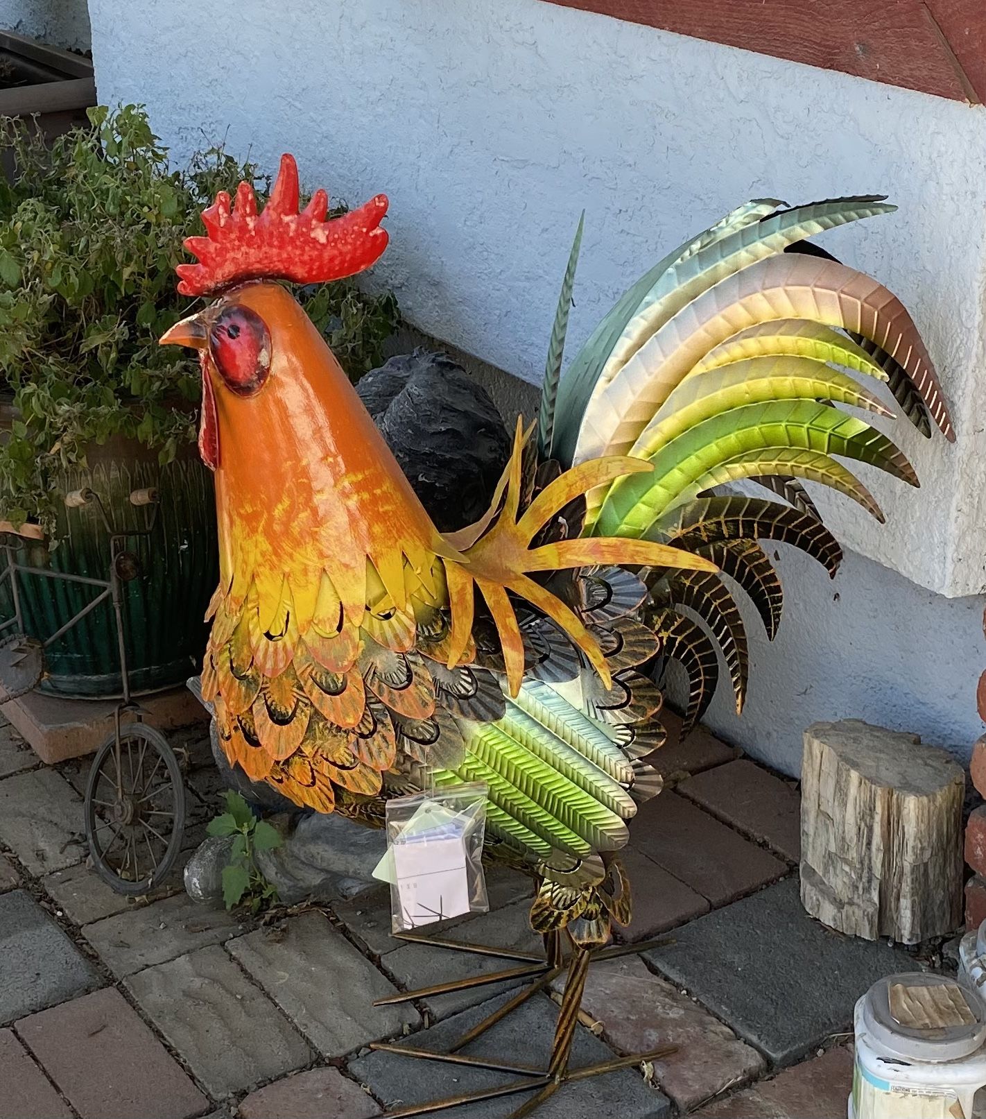 Large Metal Rooster