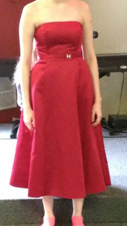 Red with belt