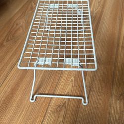 White Metal Wire Shelf / Rack – Removable Legs