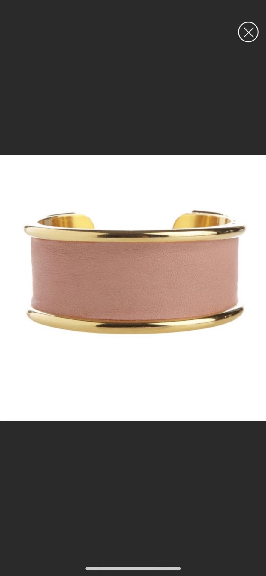 NWOT Rachael Ruddick Pink Leather Cuff Bracelet