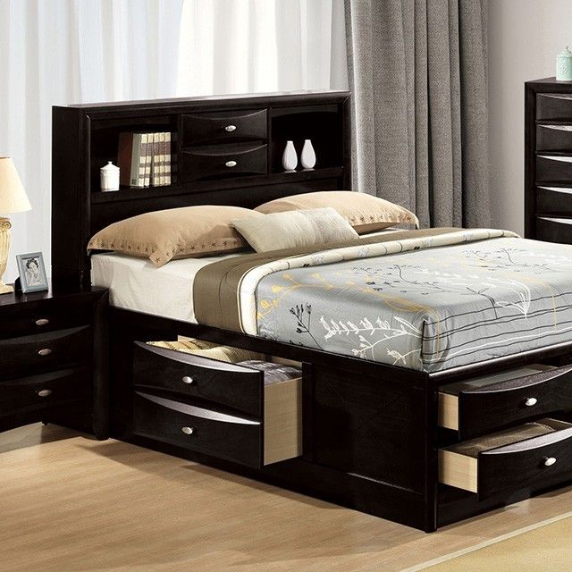 Queen Storage Bed - Black Color 