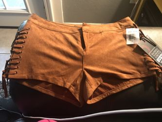 Women's suede shorts