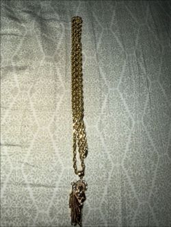 14K Gold Rope Chain with San Judas Pendant