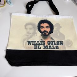Willie Colón “El Malo” Salsa Tote Bag – 18” × 14”