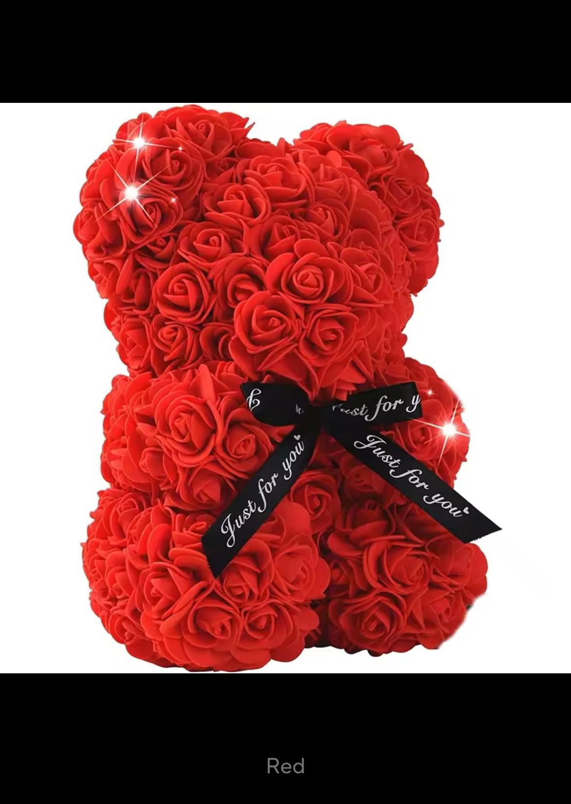 Rose Teddy Bears - Red and Black