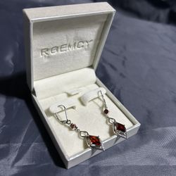 Red Diamond Earrings