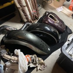 Lot: Harley Davidson and Other Motorcycle Parts