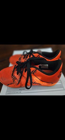 Adidas Unisex, sz 1, Orange Soccer Cleats, firm.