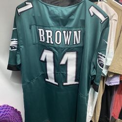 A.J. Brown EAGLES  New Stitched NFK Jersey   Shipping Available   Size Large Or XL Located in pompano beach , Fl