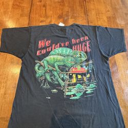 Vintage 1997 BUDWEISER Lizard’s “We Could’ve Been Huge” Tee in adult size Large
