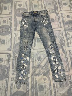 DMG & Co. Acid Wash Distressed Paint Splatter Jeans 32x32
