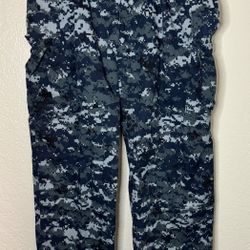 Navy Working Uniform Trousers • Large - Regular • Blue Digital Camo