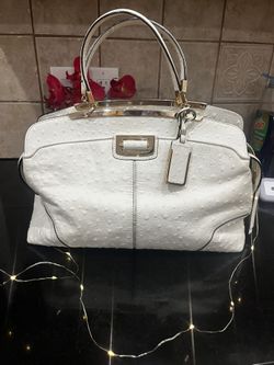 Coach White Leather Handbag