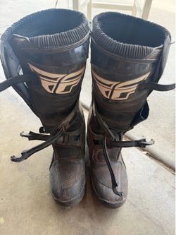 Fly Racing Maverick Motocross Boots Black Size 9.