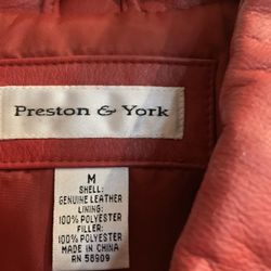 Preston and York Leather jacket——EXCELLENT LIKE NEW CONDITION REDUCED TO $ 30