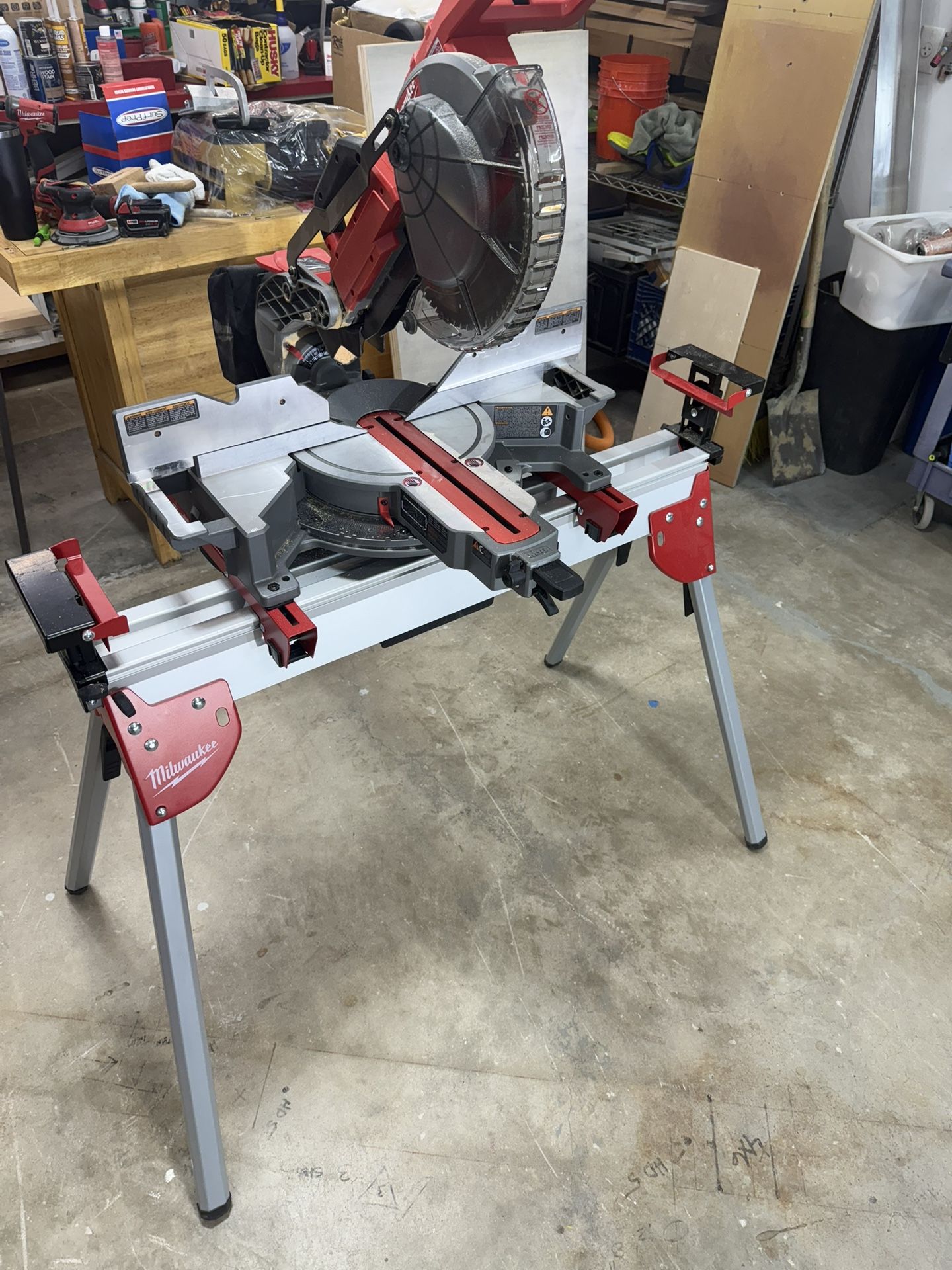 Milwaukee 10” Miter Saw With Stand  Like New