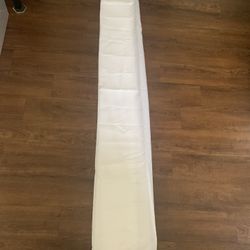 NWOT Slippery Satin Like Fabric Shower Curtain In White 66.5 X 71” 100% Polyester