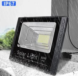 LED Dusk to Dawn Solar powered work lamp 25W - Outdoor Solar LED Flood light with Remote control