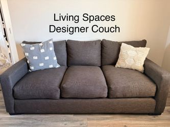 Living Spaces Designer Couch Love Seat