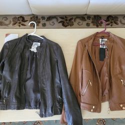 Peeling Vegan Leather Jackets