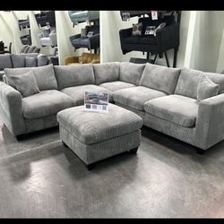 Brand New Comfy Corduroy Sectional Set 