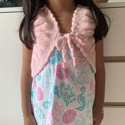 Fashionable Hypoallergenic Pink Sweater Vest 2-4 Years Old 