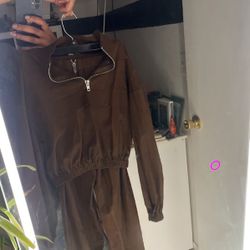 Women’s Brown Jogger Set 