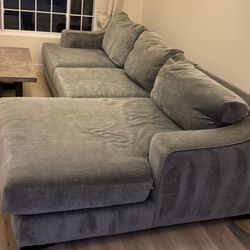 Oversized Cozy Sectional Couch – Super Comfy, Minor Stitching Repair Needed