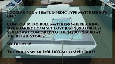 80% OFF Tempur-pedic Type Mattresses!!!
