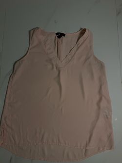 Blush Pink Sleeveless V-Neck Blouse