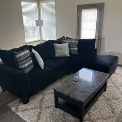 All Black Sectional