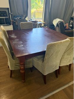 Pottery barn solid wood table