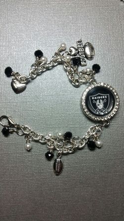Raiders Oakland Charm Bracelet