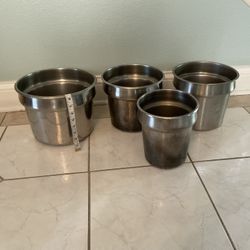 4 Round Steam Table Pans. Restaurant Quality.