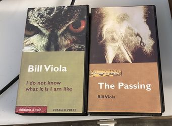 2 VHS of The Art And Vision Of Bill Viola. - I Do Not Know What It Is I Am Like & The Passing by Artist Bill Viola. 