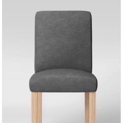 New Set of 2 Graham Upholstered Parsons Chairs Dark Gray-Threshold 