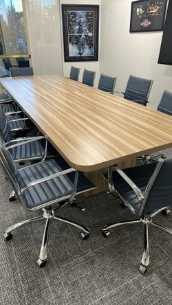 12’ X 4’ Conference Table w 12 Chairs