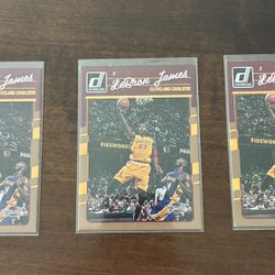 (3) Lebron James & Kobe Bryant 2016-17 Panini Donruss #15 Bronze