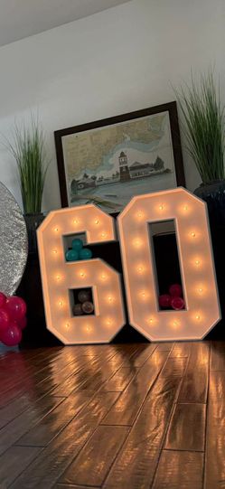 Light Up Marquee Numbers