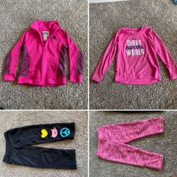 4T Girls Athletic T-shirt, Pants And Soft Shell Jacket