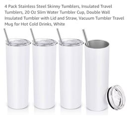 4 Stainless Steel Tumblers 